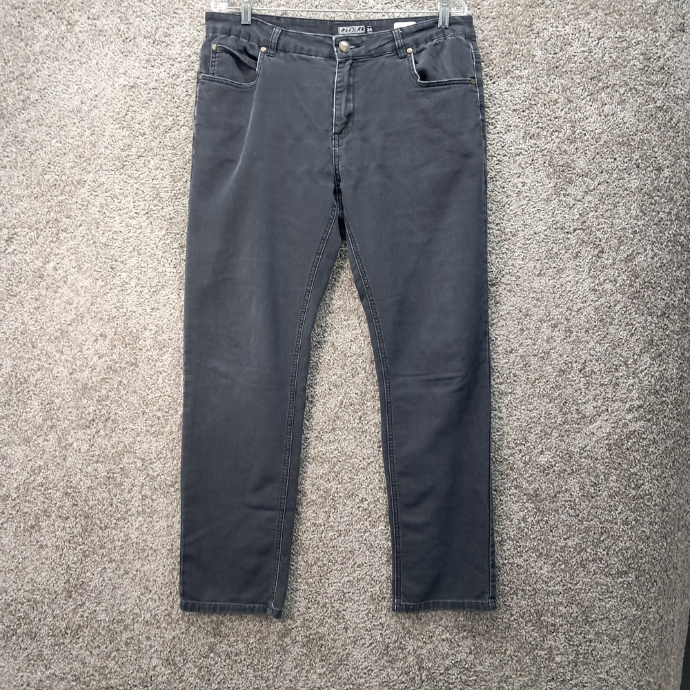 Ezekiel Chopper Mens 34 Slim Straight Stretch Jeans Faded Black EP153112